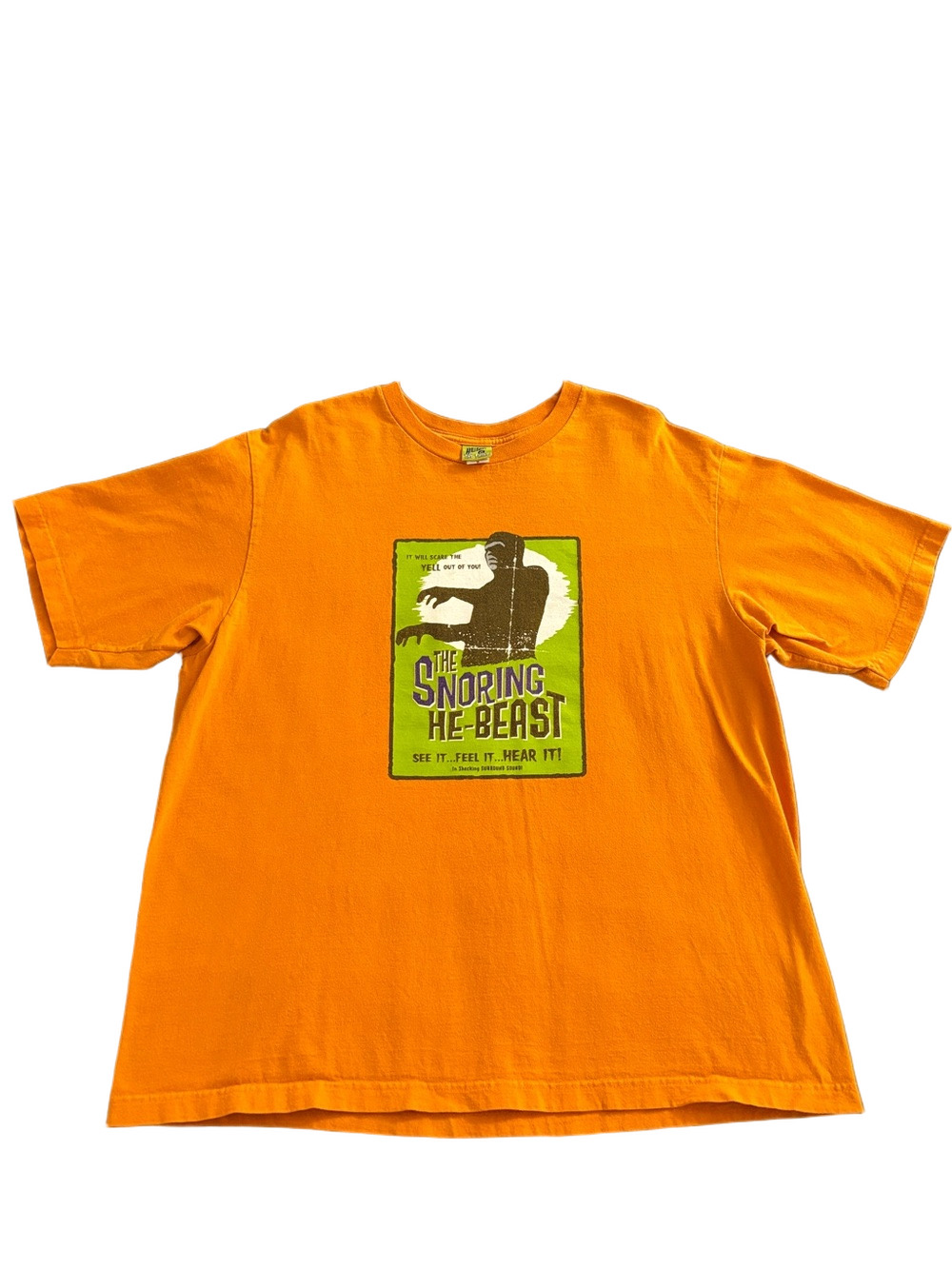 Halloween It’s The Thing Snoring He-Beast Orange Graphic Tee XL - Picture 2 of 9